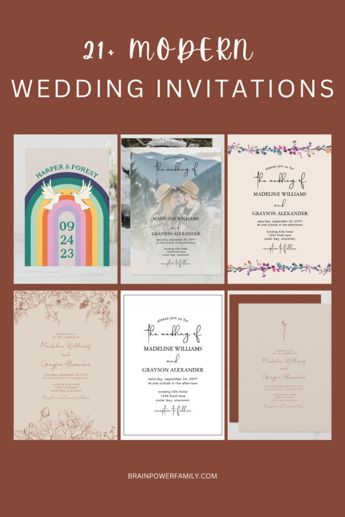 21 plus modern wedding invitations