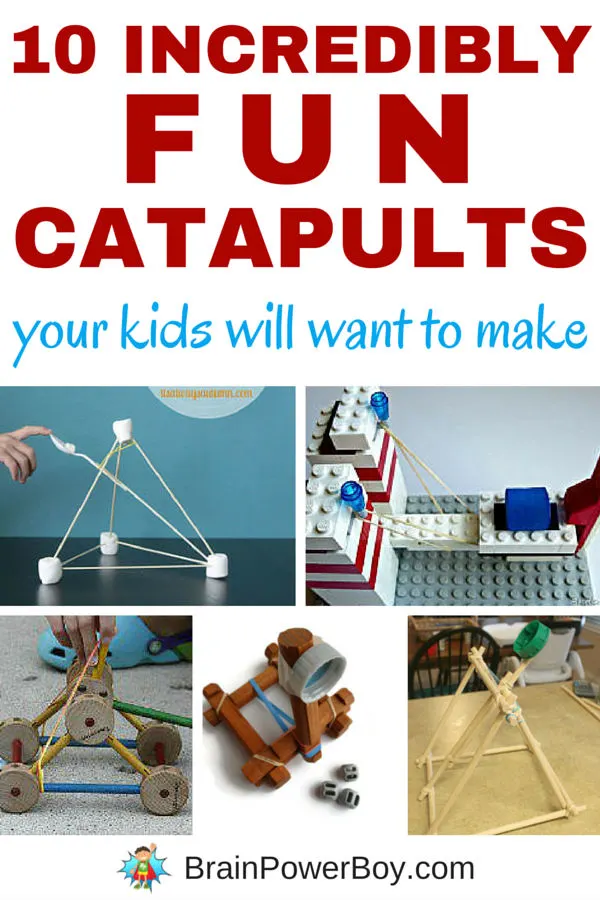 Want a great learning activity that is a lot of fun? Try building catapults. We picked 10 catapults from the very small to a backyard one that can chuck a pumpkin! Instructions included!