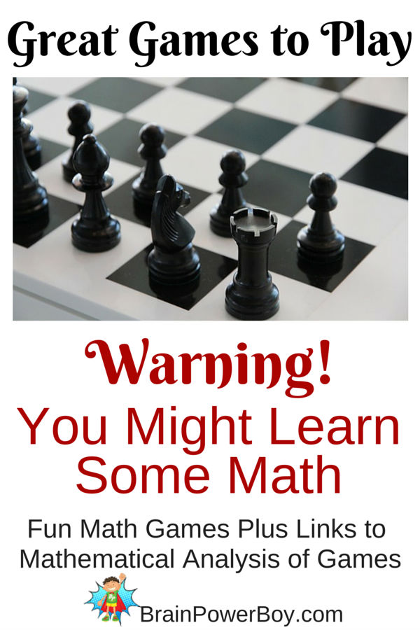 Have a lot of fun playing classic games while learning basic math at the same time. The article includes links to interesting mathematical analysis of games that is great for older kids. Add math games to your family game night for learning math in a natural way.