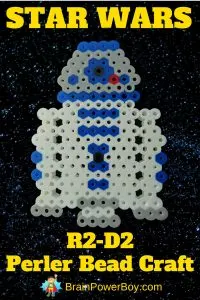 Make a perler bead R2-D2! A great Star Wars craft idea to make for Star Wars Day or any day.