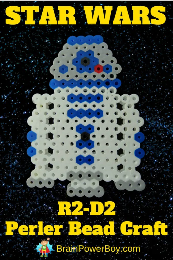 Make a perler bead R2-D2! A great Star Wars craft idea to make for Star Wars Day or any day.