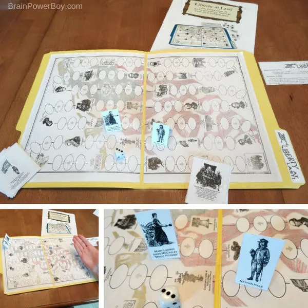 Play this game of chance called Liberty at Last to learn about the progress of the American colonies to their Independence. From #ad Home School in the Woods. See our review.