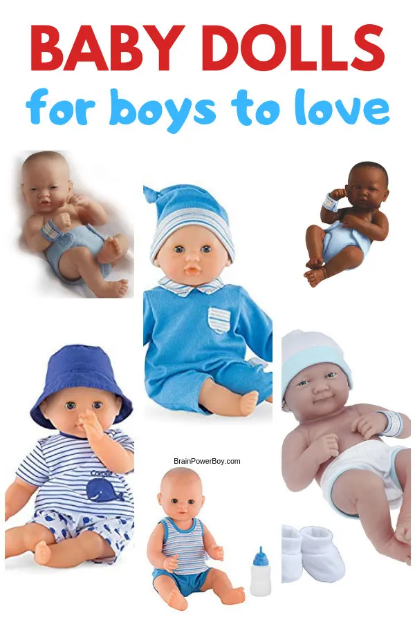 Do you need a gift for a little boy? These baby dolls for boys are just right! Give them a doll to carry around, play with and love! There is a beautiful selection so you are sure to find just the doll you need. 