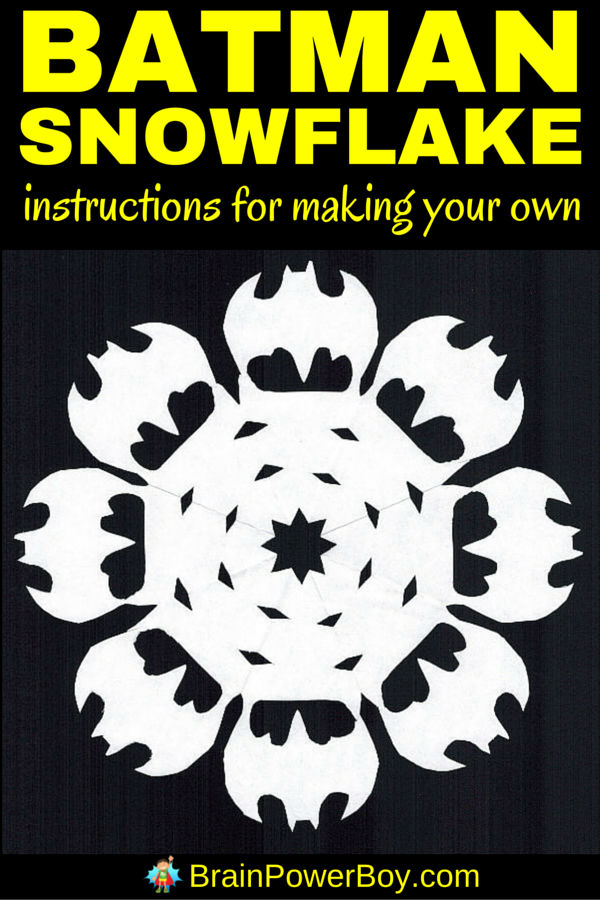 Holy snowflake, Batman! You can make your own Batman snowflake! Click image for easy to follow directions.