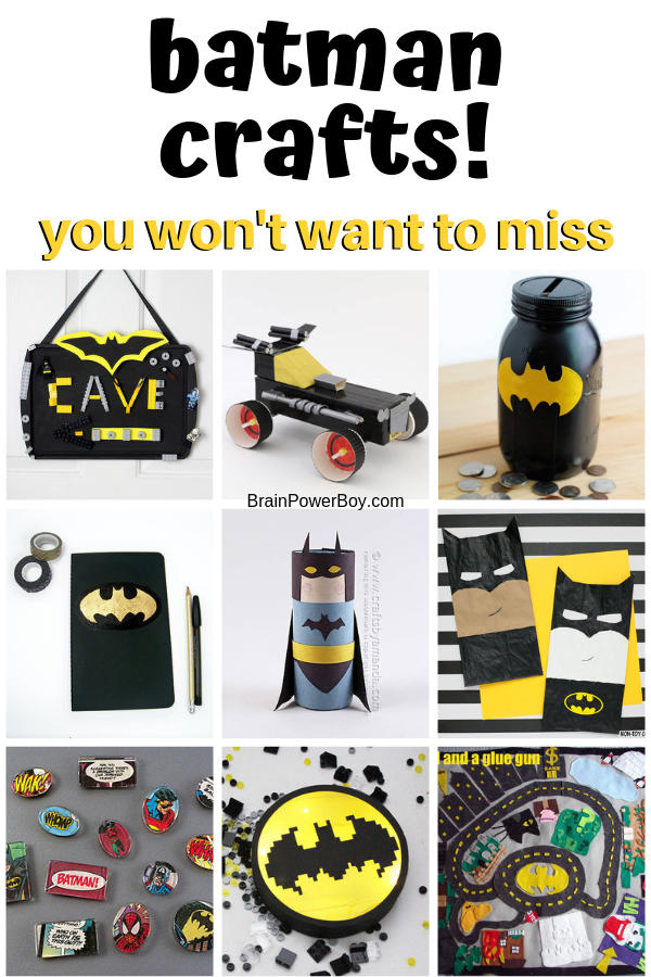 Batman crafts you won't want to miss. Make them with your kids or for yourself! The are superhero worthy.