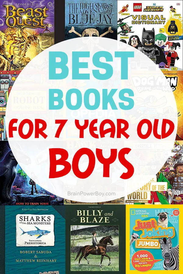 These are the best books for 7 year old boys. Books to get and keep them reading! Books that they will actually enjoy reading!!