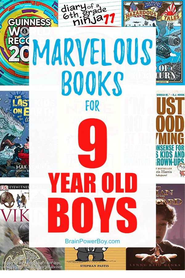 Best Book for 9 Year Old Boys! If you have a boy who is 9 you will want to check out this list. Great fiction and non-fiction titles to get and keep him reading.