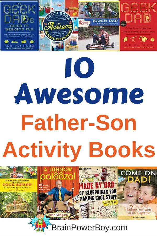Great for Father's Day or any time of the year these Father-Son Activity Books are all winners. Give to dads and their boys for plenty of fun ways to spend time together.
