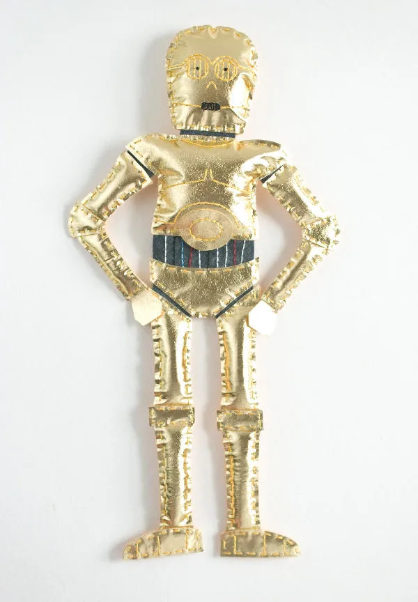 C3PO Felt and Metallic Fabric Plush Doll