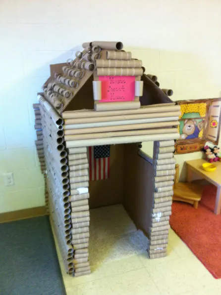 Cardboard Log Cabin