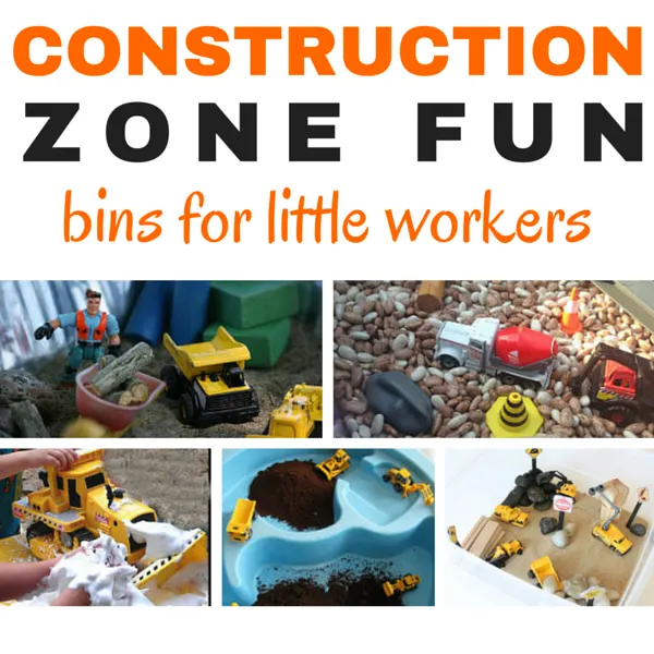 Fun zone ahead! 12 wonderful construction bins that will rock your little worker's world. These are the best of the best!