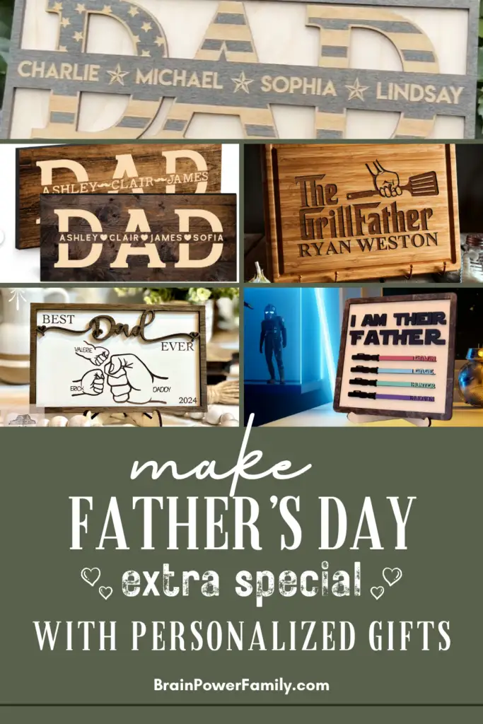 wooden personalized fathers day signs for dad