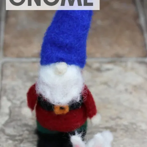 Make a cute needle felted gnome! Full tutorial with video.