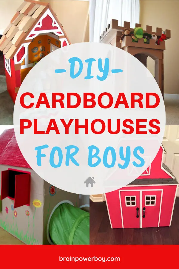 Don't wait another minute. You have to see (and make!) these cardboard playhouses for your boys.