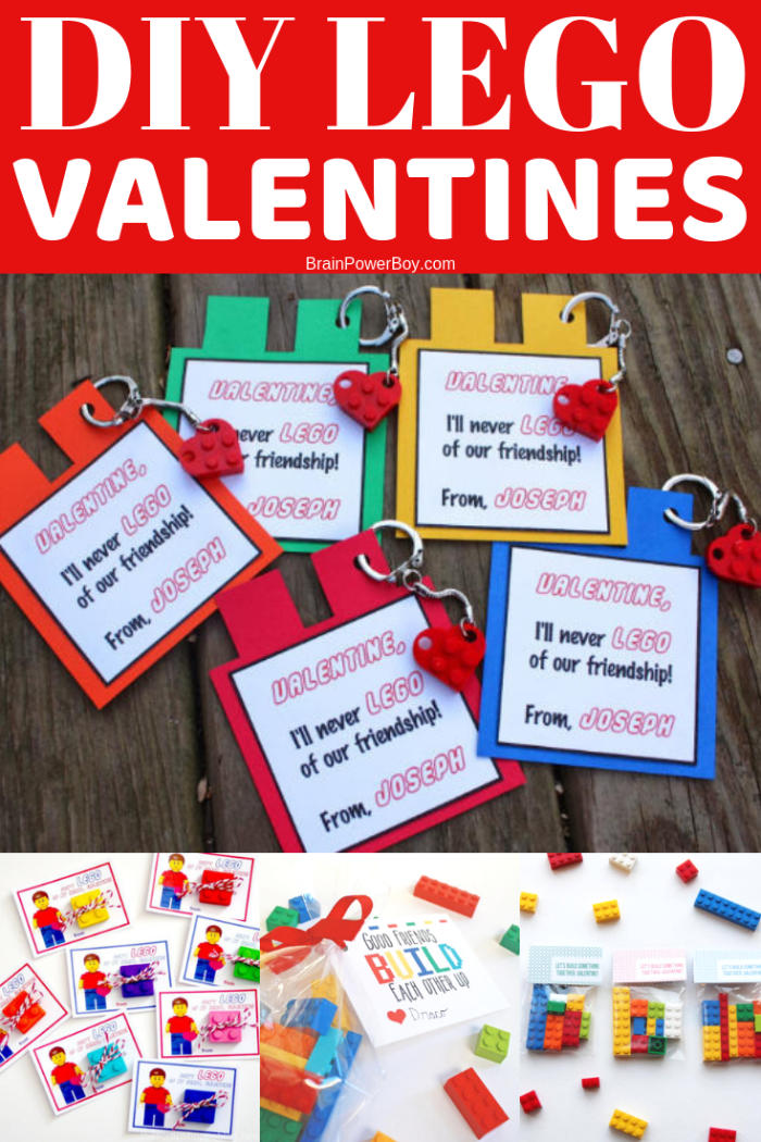 DIY LEGO Valentines that you need to make! Great for valentine parties or classroom exchanges. We love LEGO!