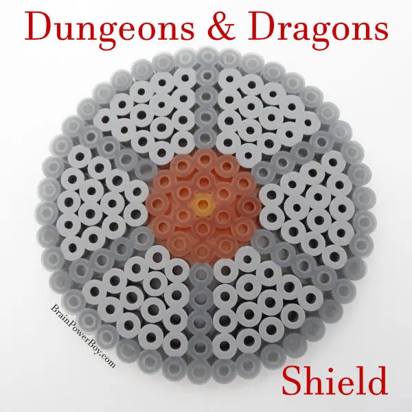 Completed D&D Perler Bead Shield Idea