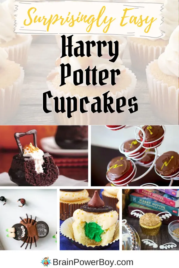 Variety of Harry Potter Themed Cupcakes