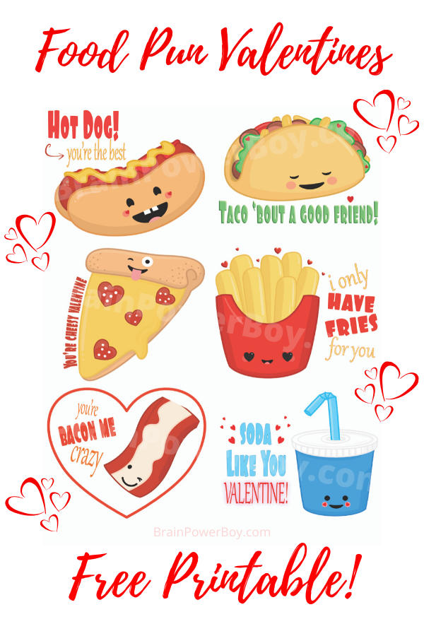 Food Pun Valentines 