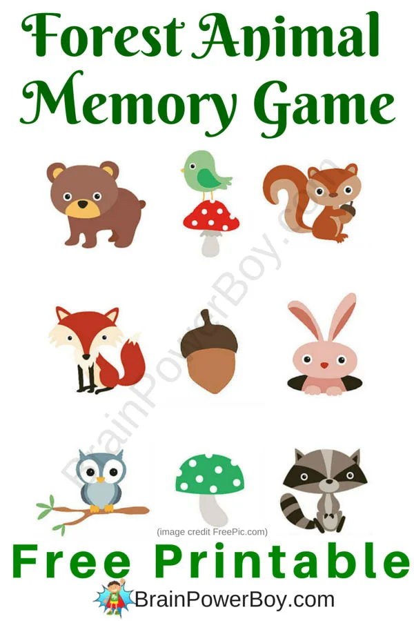 Super cute printable memory game for kids. Your kids are going to love this adorable forest animal game! Click through to print your free copy