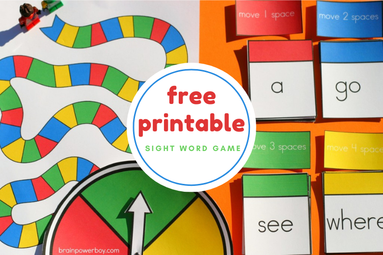 Dinosaur Free Printable Sight Word Game - Brain Power Family