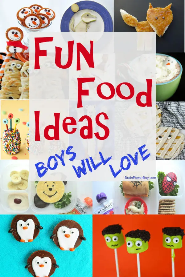Super fun food ideas that boys will really go for.