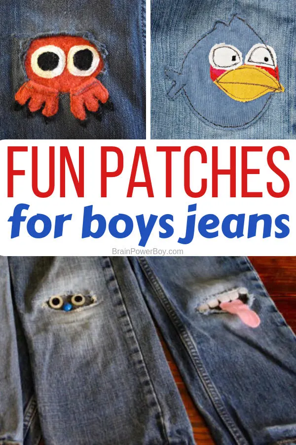 These fun patches for boys jeans will not only fix the holes in the knees but will look super cool while doing so!