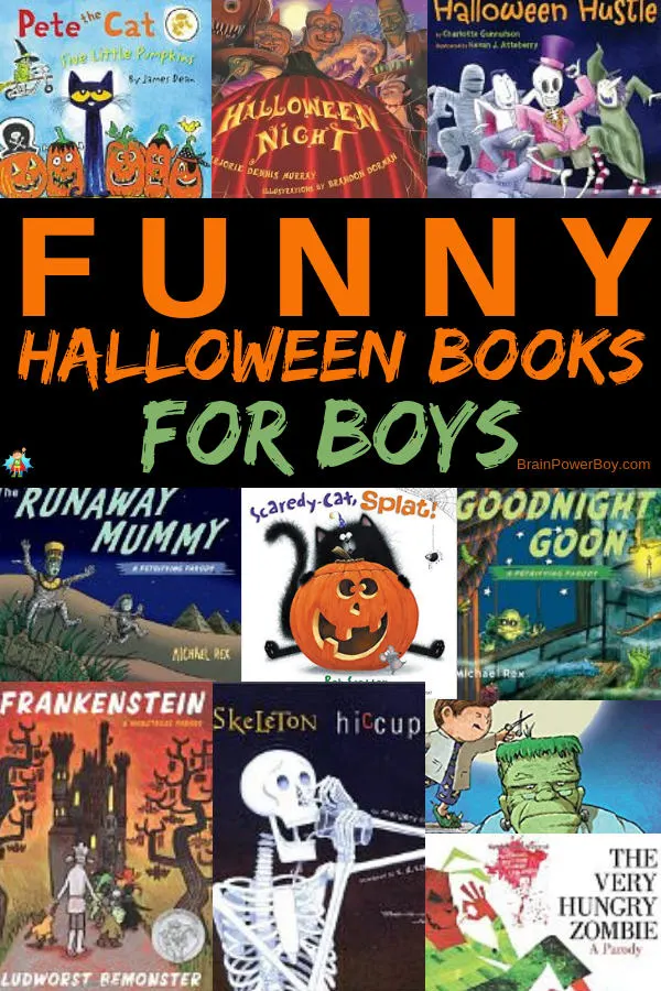 Awesome funny Halloween books for boys! These are sure to make them howling with laughter.
