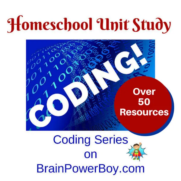Homeschool Unit Study on Coding from https://brainpowerboy.com