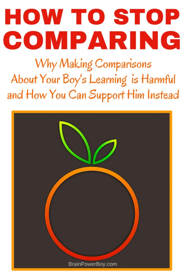 Are you caught up in comparing what your son is learning to what other boys are learning? Are you forcing him to do activities you found on Pinterest that he has no interest in? Did you get caught up in the whole social media comparison circus? It almost happened to me and I am here to tell you - you can stop! Find out why all of this comparing is harmful to your boy and how you can support him instead.