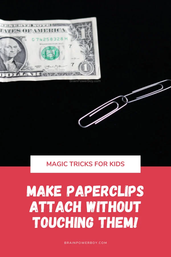 Jumping Paperclips Magic Trick with Dollar Bill and 2 Paperclips