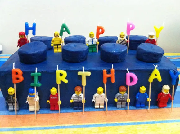 LEGO Brick Birthday Cakes