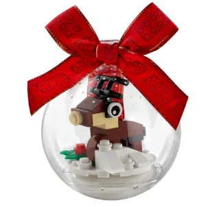 LEGO Reindeer in Clear Ornament Ball