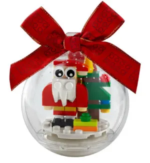 LEGO Santa in Clear Ornament Ball