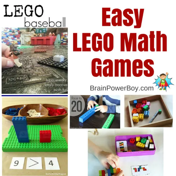 LEGO Math Games that are quick and easy to set up and oh so fun to play. | Brain Power Boy