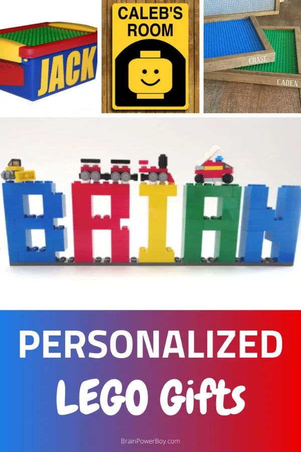 LEGO Signs, Storage, Tray and Name made out of bricks
