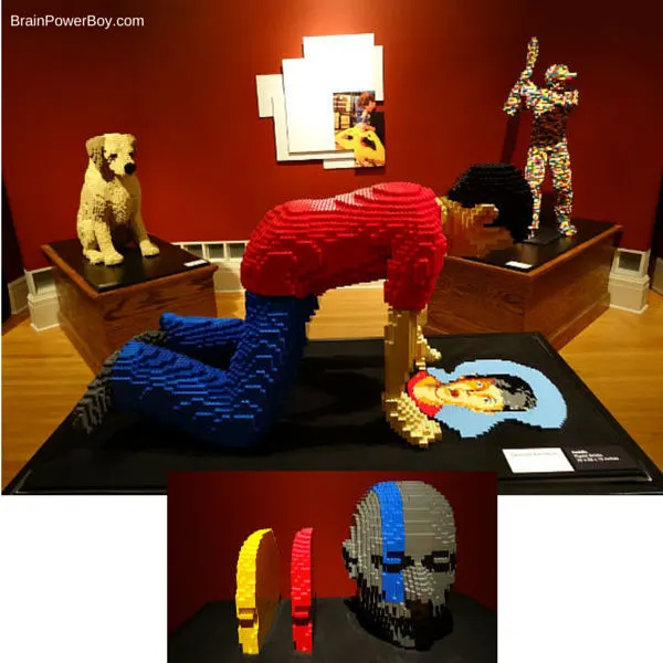 4 LEGO sculptures from Nathan Sawaya's The Art of the Brick. Review and additional pictures.