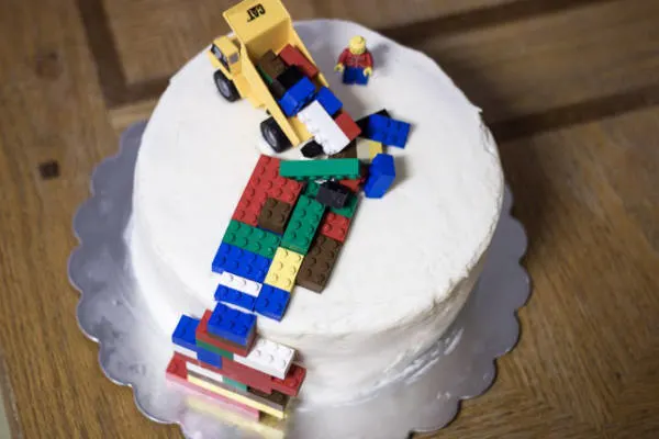 LEGO Pinata Construction Cake