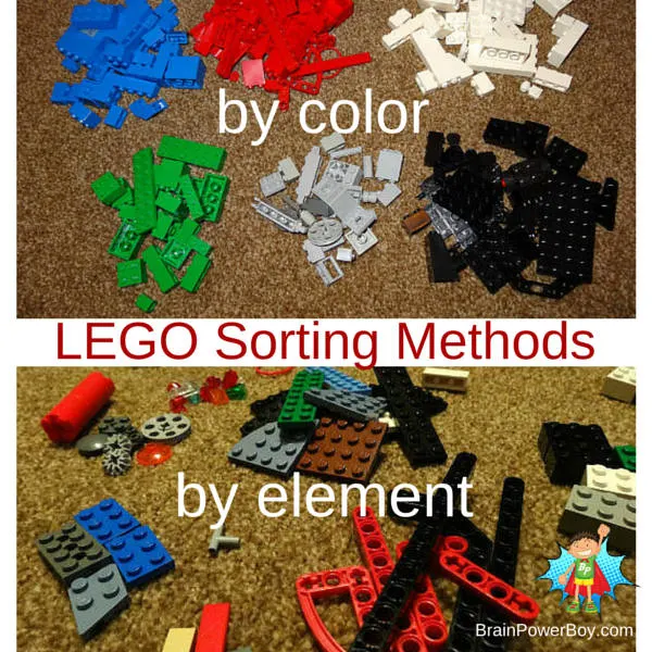 What sorting method is best to use when you are trying to organize your boy's LEGO? Click through for a series on figuring it all out.