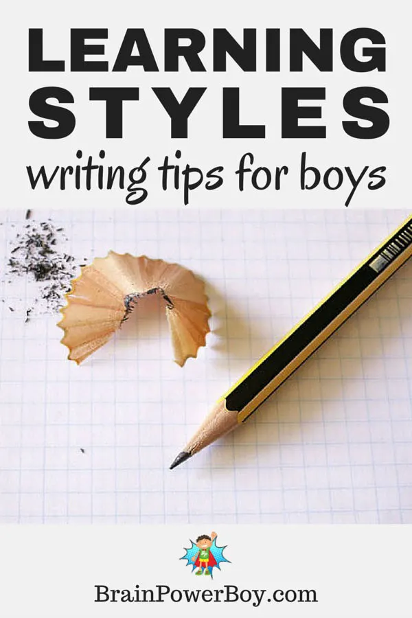 Do you want your boy to write more? Try these writing tips to help him find the best way for him to write by following his learning style. These tips will help you set your boy up for writing success.