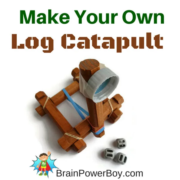 Easy to make and fun to play with log catapult.