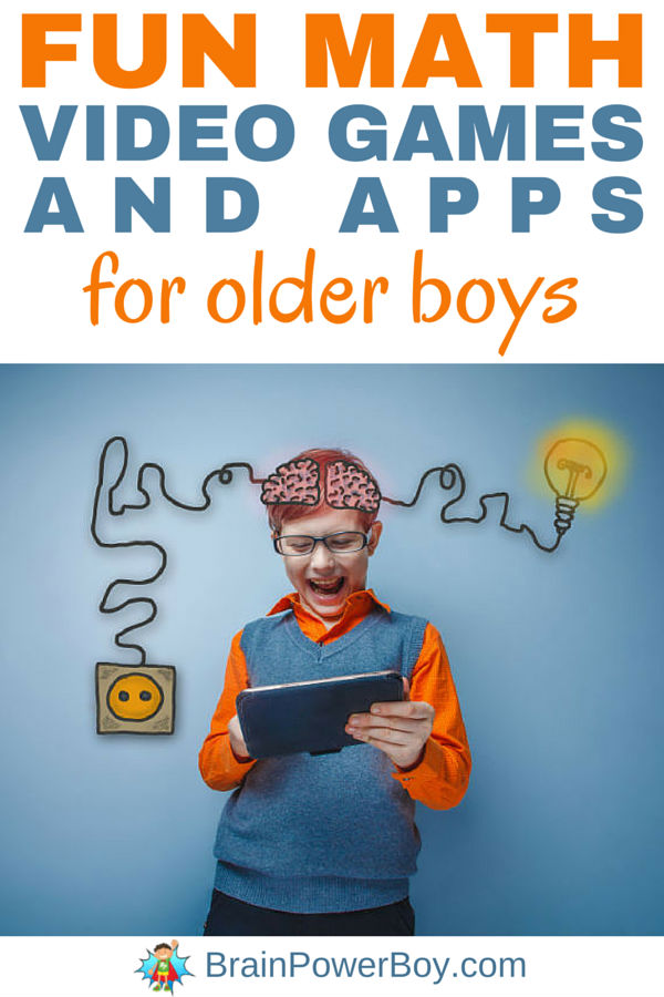 A curated list of math video games and apps for older boys. These games will help boys with math in a such fun and engaging way they won't even notice they are learning something new!