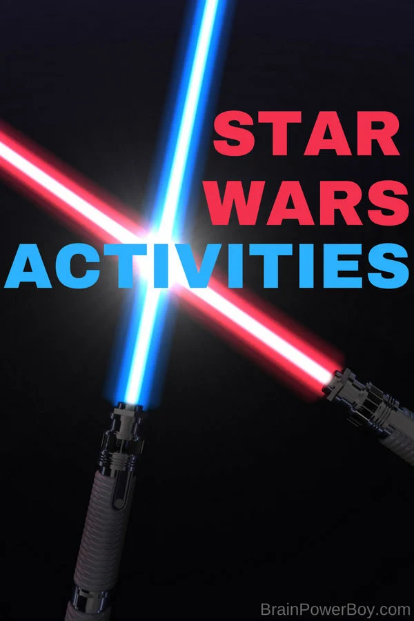 Star Wars Activities!! This is a whole unit study on Star Wars including books, building ideas, apps, crafts, learning activities, music and even Star Wars food! #starwars #unitstudy #activitiesforkids
