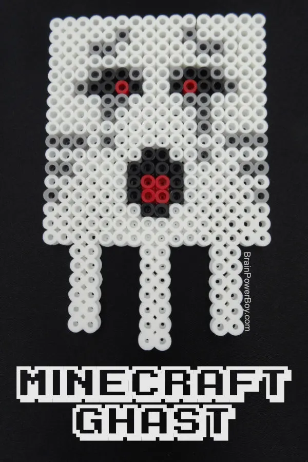 Perler Bead Pattern - Minecraft Ghast! Make this cool ghast. Part of a series of Minecraft Perler bead patterns.