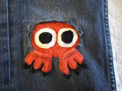 Octopus Patch Made from Recycled Sweater