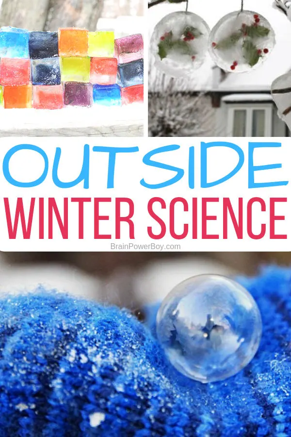Playing outside while learning science! Now that is a great idea! Try these outside winter science activities for the win.