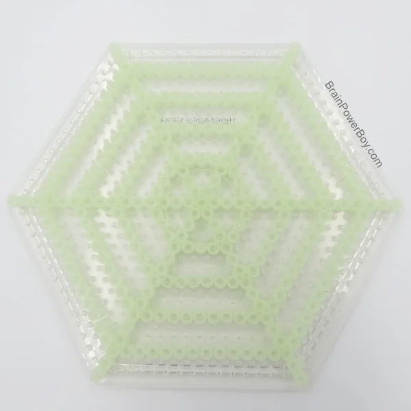 Spider and Spiderweb Perler Bead Pattern - Glow in the Dark!