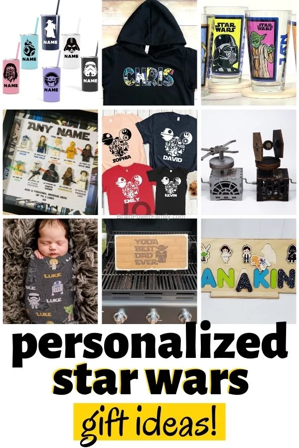 Star Wars gifts that can be personalized.
