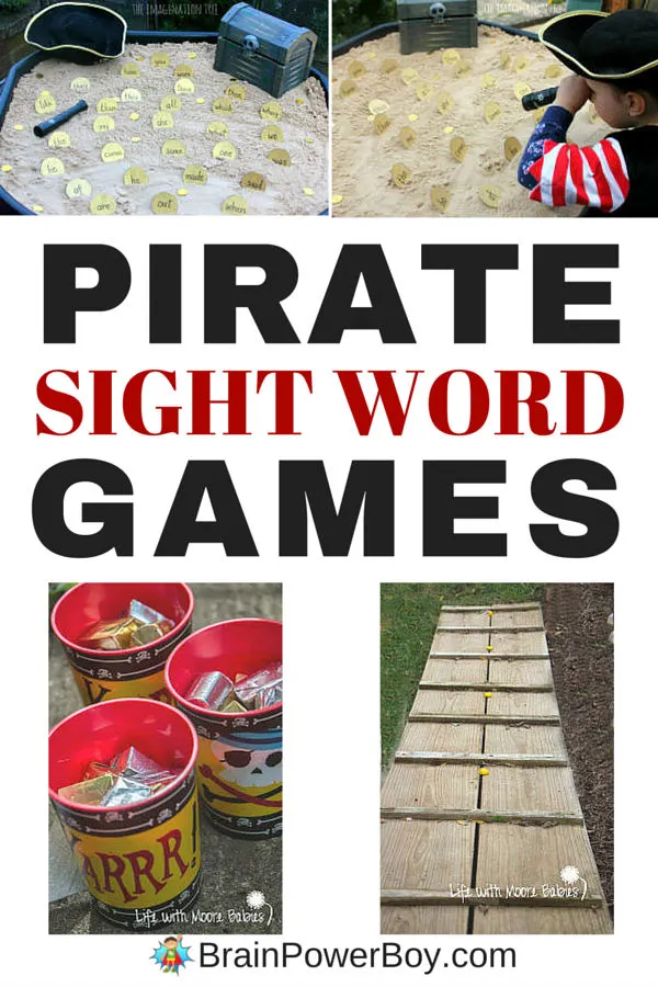 Arr! Get these free pirate sight word games for your pirate fan. Your beginning reader will thank you!