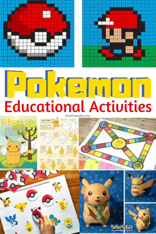 If you have a Pokemon fan at home or in the classroom, grab these now! There are a lot of super fun Pokemon Educational Activities your kids and students will want to do! Includes Pokemon games, Pokeman math, Pokeman language, plus Pokemon art, science, writing, history and more.