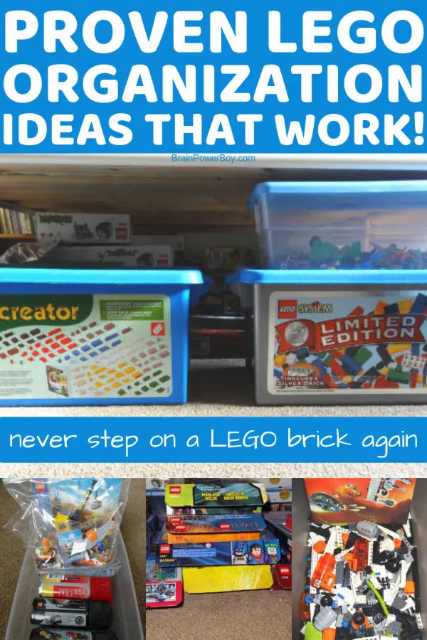 Don't miss these proven tips for organizing LEGO. We tried a lot of different ideas and these are the ones that actually worked!